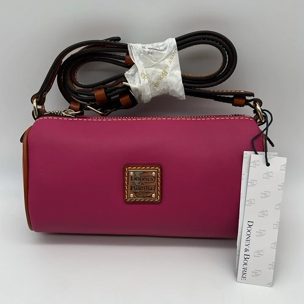 Dooney & Bourke Penrose Small Barrel Crossbody Fuschia